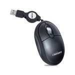 Mouse Optico Mini Retrátil USB Preto 0221