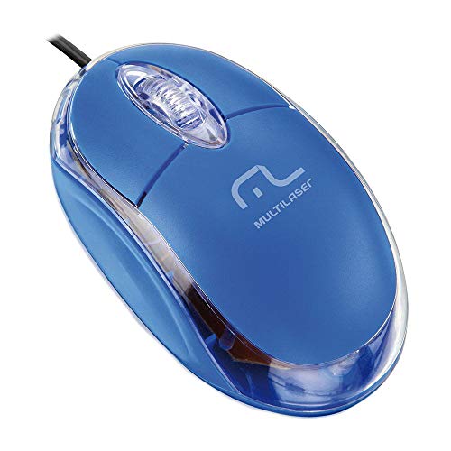 Mouse Óptico Multilaser MO001 USB 800 DPI Classic Azul