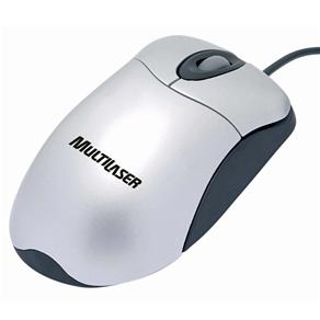 Mouse Óptico Multilaser MOD0401 - Preto/Prata