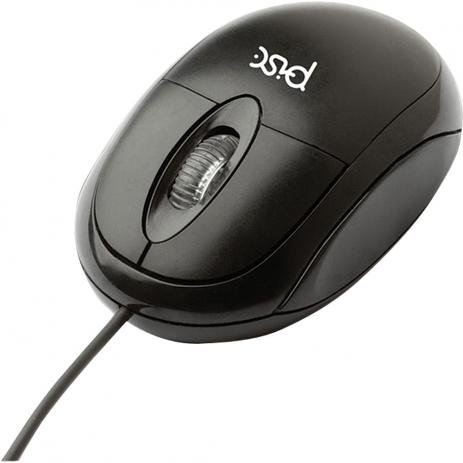 Mouse Óptico Preto USB - Pisc