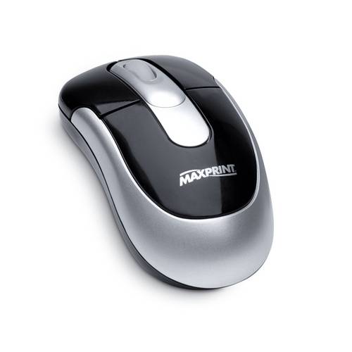 Mouse Óptico Ps/2 Maxprint 60347-3 Preto/Prata