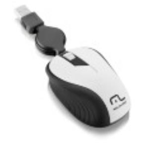 Mouse Óptico Retrátil 1200DPI USB Branco MO234 Multilaser