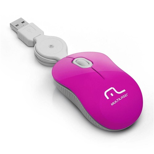 Tudo sobre 'Mouse Óptico Retrátil Multilaser Super Mini Pink Usb - 185'