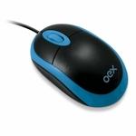 Mouse Óptico Usb 1000 Dpi Preto/azul Ms103 Oex