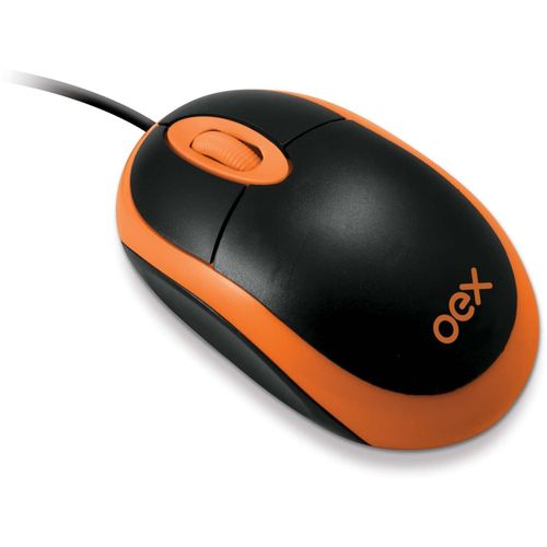 Mouse Optico Usb 800dpi Preto/laranja Oex