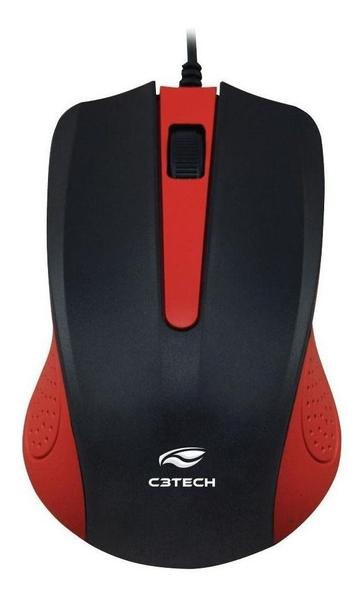 Mouse Óptico USB MS-20RD Vermelho C3 Tech