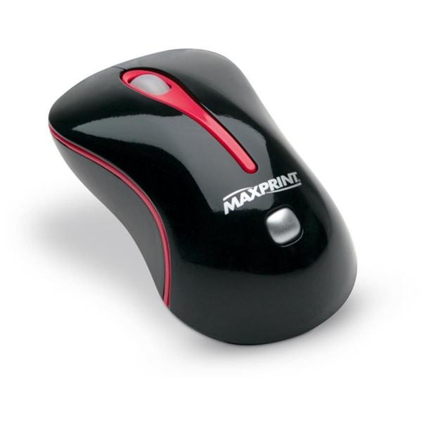Mouse Optico Usb Preto/vermelho 60380-3 Maxprint