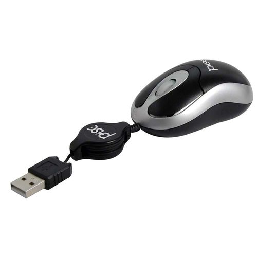 Mouse Óptico USB Retrátil Pisc 1810