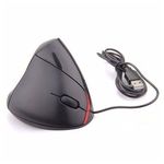 Mouse Óptico Vertical Ergonômico Previne Tendinite Preto