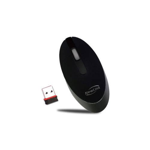 Mouse Optico Wifi Mini Recarregavel MO101NL Style Preto New Link