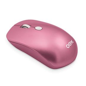Mouse Óptico Wireless Flat MS401 Rosa - OEX 1021705