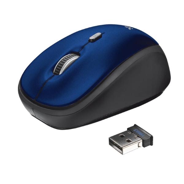 Mouse Óptico Wireless Trust Yvi - Azul - Trust