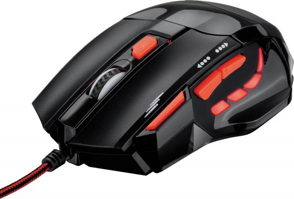 Mouse Óptico Xgamer Fire Button Usb 2400dpi Preto e Vermelho Mo236 - Multilaser