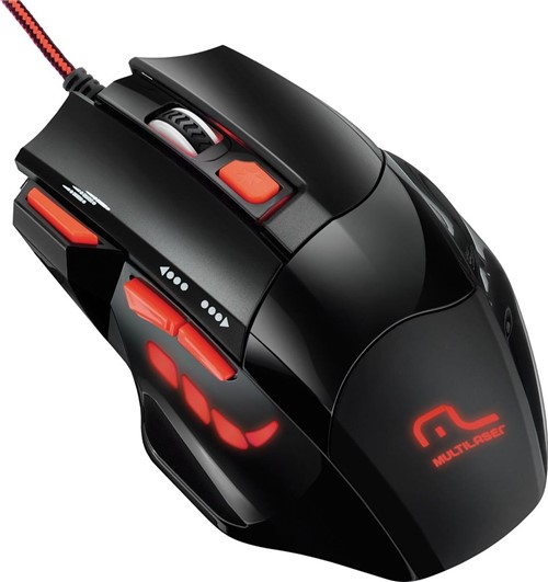 Mouse Óptico Xgamer Fire Button Usb 2400Dpi Preto e Vermelho