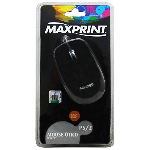 Mouse Ótico Maxprint Ps/2 Preto