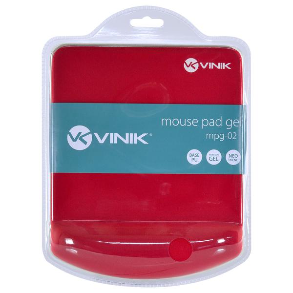 Mouse Pad com Apoio de Pulso em Gel Mpg-02r Vermelho - Vinik