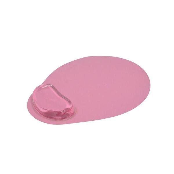 Mouse Pad com Apoio em Gel Rosa - Importado