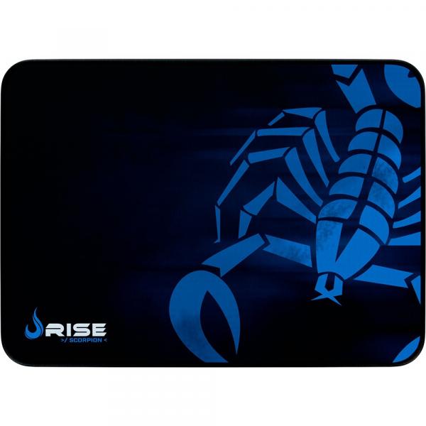 Mouse Pad Grande com Bordas Costuradas Gaming Scorpion Azul Rise Mode