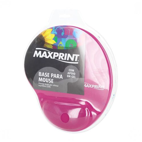 Mouse Pad Maxprint com Apoio em Gel Rosa