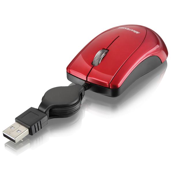 Mouse Retrátil Mini Red Piano Usb - Multilaser