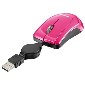 Mouse Retratil Mo161 Mini Piano Pink USB Multilaser