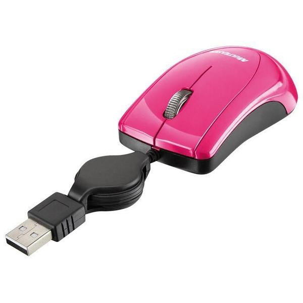 Mouse Retratil Mo161 Mini Piano Pink Usb Multilaser