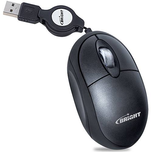 Tudo sobre 'Mouse Retrátil USB - Bright - Espanha Preto'