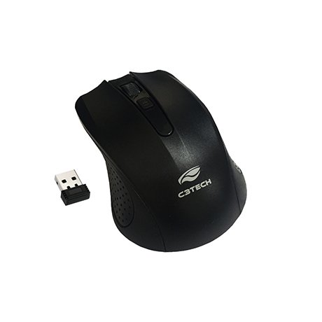 Mouse S/fio Rc/nano M-W20Bl C3Tech Preto com Preto