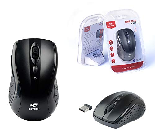 Mouse Sem Fio 1600dpi M-w012bk Preto C3tech