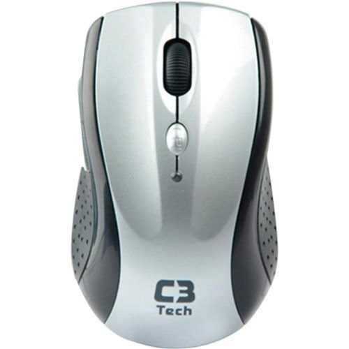 Mouse Sem Fio 1600Dpi M-W012bsi Preto/Prata C3 Tech