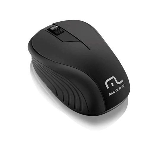 Mouse Sem Fio 2,4 GHz com USB Multilaser Preto