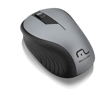 Mouse Sem Fio 2.4GHz 1200dpi Preto/Grafite Multilaser - MO21
