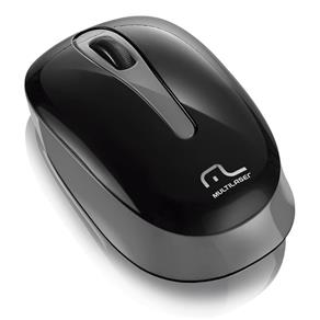 Mouse Sem Fio 2.4Ghz para Tablet e Pc 1200Dpi USB Preto/Cinza - MO200 - Multilaser