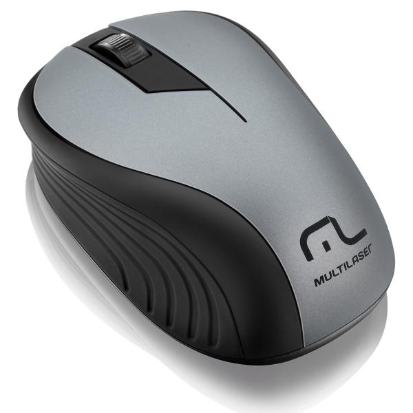 Mouse Sem Fio 2.4GHZ USB 1200DPI Grafite/Preto MO213 - Multilaser - Multilaser