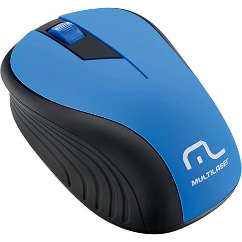 Tudo sobre 'Mouse Sem Fio Preto e Azul USB - Multilaser'