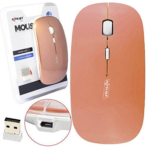 Mouse Sem Fio Wireless Usb Recarregável Knup Pc Notebook