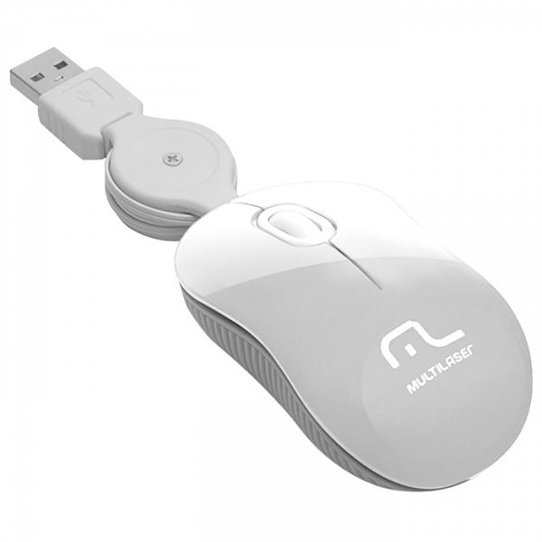 Mouse Super Mini Retrátil para Notebook Usb Mo184 Multilaser