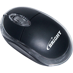 Mouse USB - Bright - Malásia Preto