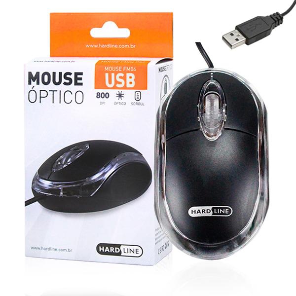 Mouse Usb Hardline FM-04 Optico Preto Box