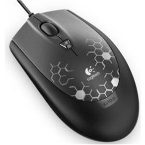 Mouse - USB - Logitech G100 Optical Gaming Mouse - Preto - 910-003461