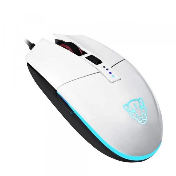 Mouse V50 Branco Rgb Gamer com Macro Motospeed
