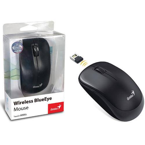 Mouse Wireless Genius 31030031108 Traveler 6000z Blueeye Preto Usb 1200dpi