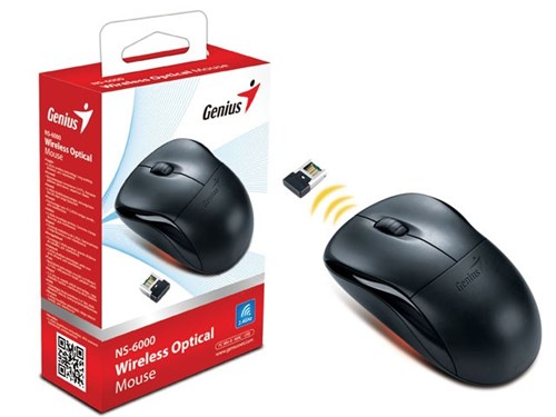 Mouse Wireless Genius 31030089109 Ns-6000 Usb Preto 2,4 Ghz 1000 Dpi