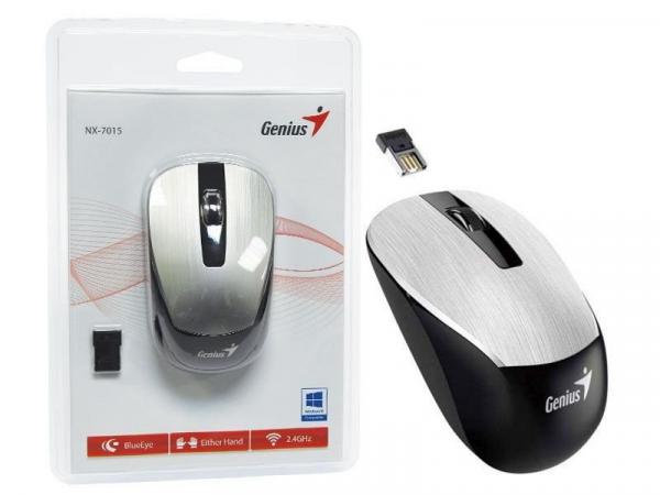Mouse Wireless Genius 31030119128 NX-7015 Blueeye Prata 2.4GHZ 1600DPI