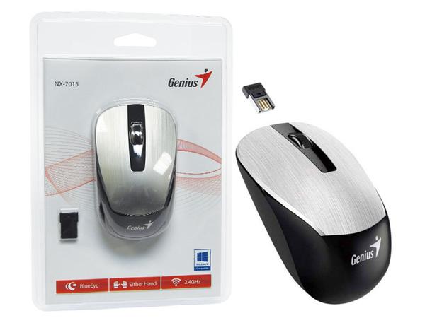 Mouse Wireless Genius 31030119128 Nx-7015 Blueeye Prata 2,4ghz 1600dpi