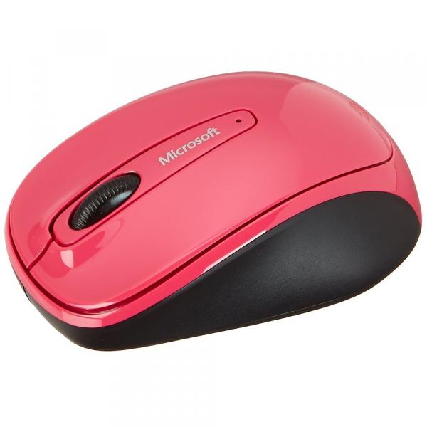 Mouse Wireless Microsoft 3500 - Rosa, Sem Fio