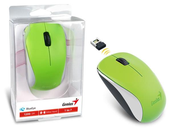 Mouse Wireless NX-7000 Blueeye Verde 2,4 GHZ 1200 DPI - 31030109121 - Genius