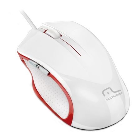 Mouse Xgamer 2400 DPI 6 Botões Branco e Vermelho USB MO202 - Multilaser