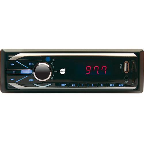 MP3 Automotivo Dazz DZ-65273- Rádio FM, Entrada USB, Cartão SD e Auxiliar Frontal