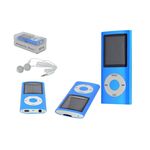 Mp3 Mp4 Player Slim Multimídia Stereo Rádio Fm + Fone Kp-4007 Azul